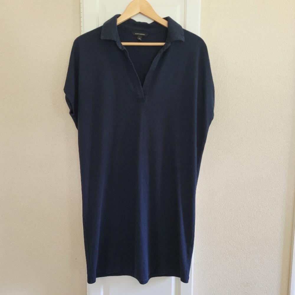 Banana Republic Navy Blue V-Neck Shift Dress Size Medium